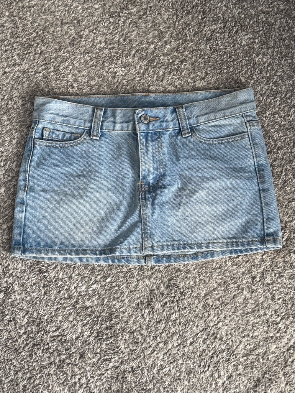 PacSun Light Blue Denim Mini Skirt